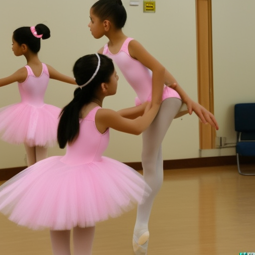 two preteens ballet malaysia girl kissing in training room 
