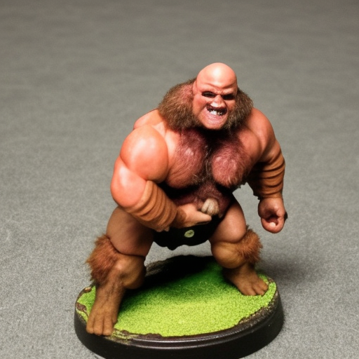 Goblin wrestler, burly and hairy