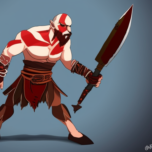 2d character inspired in god of war