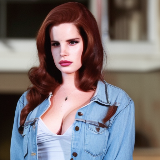 Lana Del Rey dressed as a female Dean Winchester