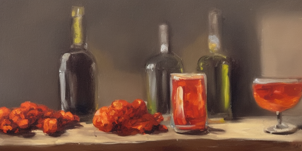 a oil painting of Aperitif For Destruction