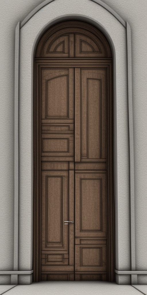 a 3d rendering of an door