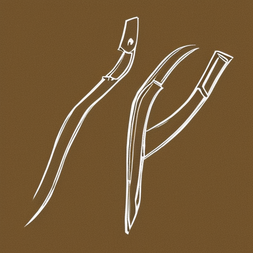 logo line drawing of 2 scythes facing each other