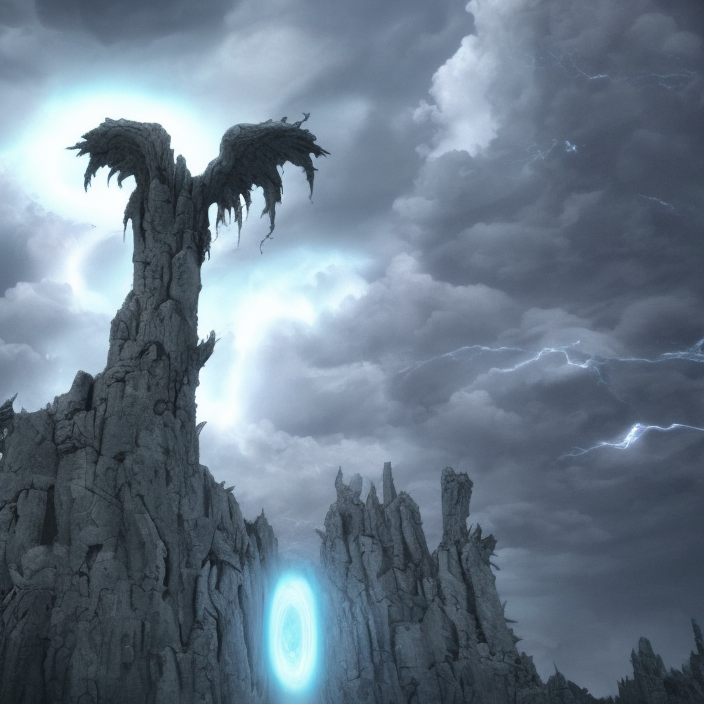 tim burton comic book scene of an epic portal being exited by a god, cinematic, realistic, beautiful scenery, matte painting, highly detailed, octane render, unreal engine