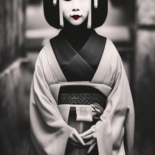full body photo of demon geisha, beautiful, scary, yokai, cinematic, high detail,