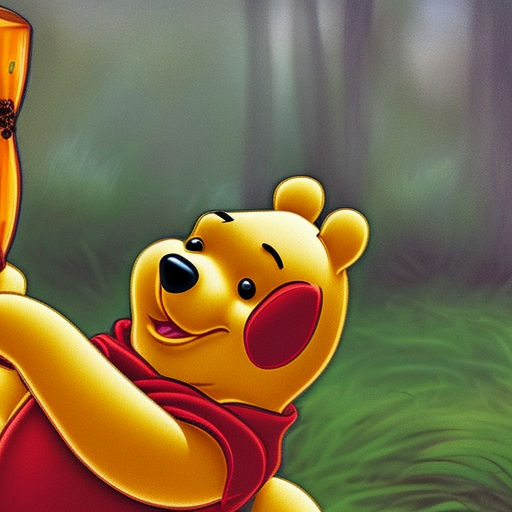pooh with honeycomb