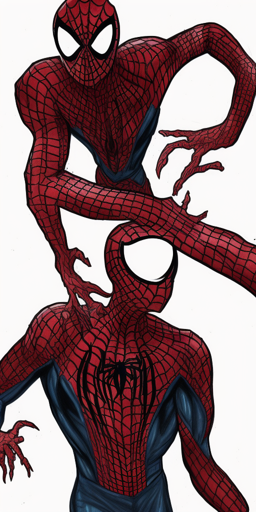 a drawing of Carnage Venom Spiderman
