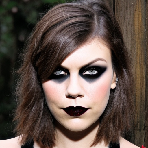 Lauren Cohan Gothic makeup
