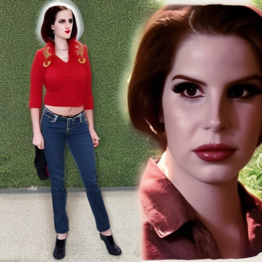 Lana Del Rey dressed as a female Dean Winchester