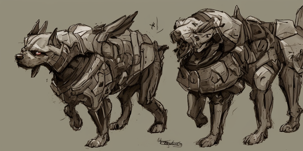 a artstation of First thought: Cerberus, this could be a good dog, a dog that is sometimes a bit much, but a good dog, that could be him. Second thought: damned tanks, damned sword, damned war culture – all the shit that forces me to run around fully armored. Third thought: ZERRRRBERUS is one, as I am, one of the youngsters who had a sword pressed into their hands without being asked. Thought gap: Breath Fourth thought: OOOO ZERRREBERUSSS, the great Hades, who is basically the same as us, only appears big and strong on the outside. Thought gap: Schnauf, Schnauf Fifth thought: Let's be honest: He doesn't appear like that anymore, he lets himself appear, uses as figures who, without having to show himself, play his stronger, greatness. Sechter thought: Oh Cerberus, the life of another, that's what our lives have in common. 