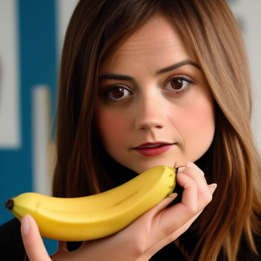 Jenna coleman eating a banana 