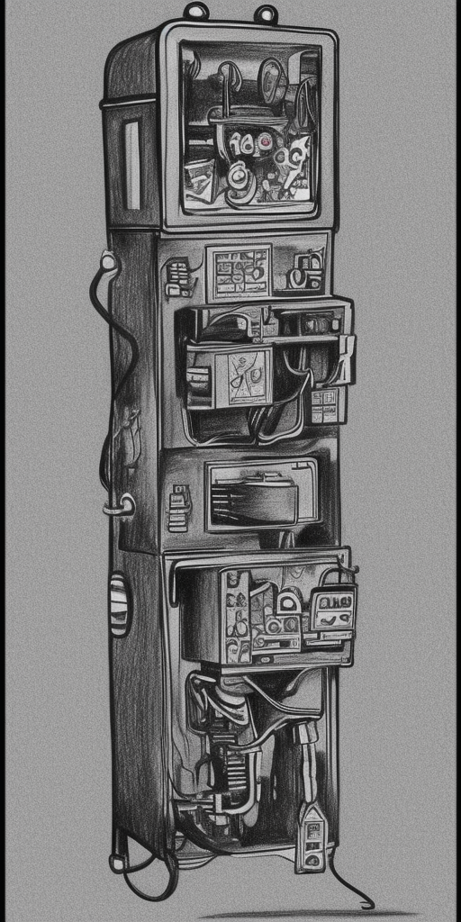 a drawing of a Doonsday Machine