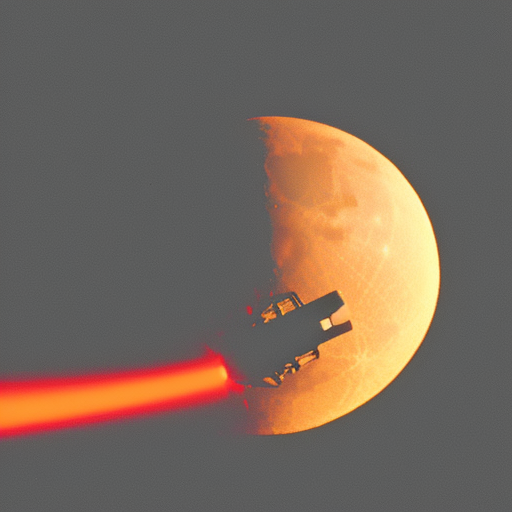 Death Star blowing up the moon