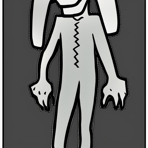 Frankenstein in Cartoon style, full body