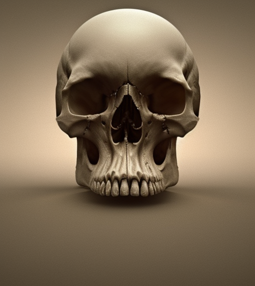 skull, by zdzislaw beksinski, octane render, unreal engine 5, trending on artstation