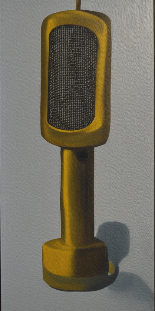 a oil painting of a Microphone Transformer