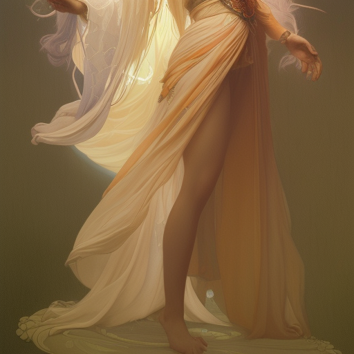 A full body portrait of a beautiful ethereal delicate mage queen meditative pose, intricate, elegant, highly detailed, digital painting, artstation, concept art, smooth, sharp focus, illustration, art by krenz cushart and artem demura and alphonse mucha 