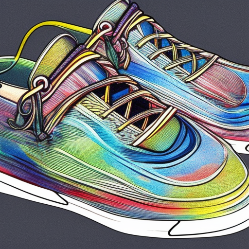 Ultra detailed sneakers designed by Hayao Miyazaki, superresolution, HDR, futuristic sneakers