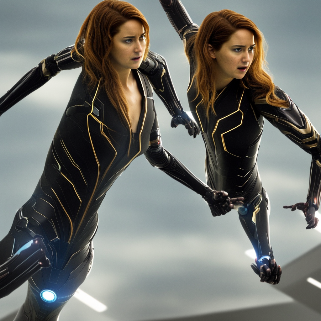 A still of Shailene Woodley as Black Widow in Iron Man 2 (2010), close-up