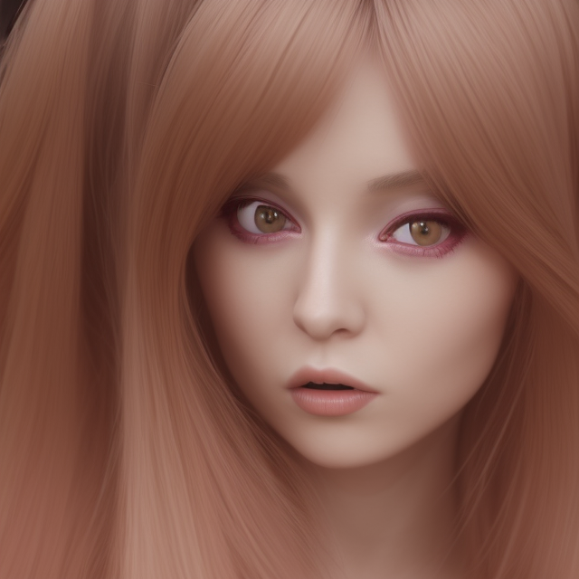A portrait of Nikki from Shining Nikki, a 3d cgi toon young woman with long pink hair, full bangs, amber eyes, pale smooth skin, Chinese, medium shot, mid-shot, soft focus, 4k, trending on artstation