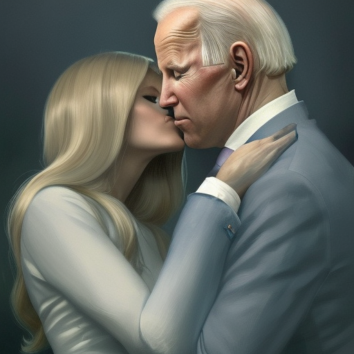Portrait of Putin kissing Joe Biden, D&D, blue eyes, face, fantasy, intricate, elegant, highly detailed, digital painting, artstation, concept art, smooth, sharp focus, illustration, art by artgerm and greg rutkowski and alphonse mucha