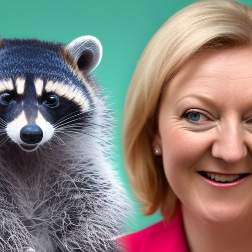 official close-up portrait of Liz Truss in Racoon City