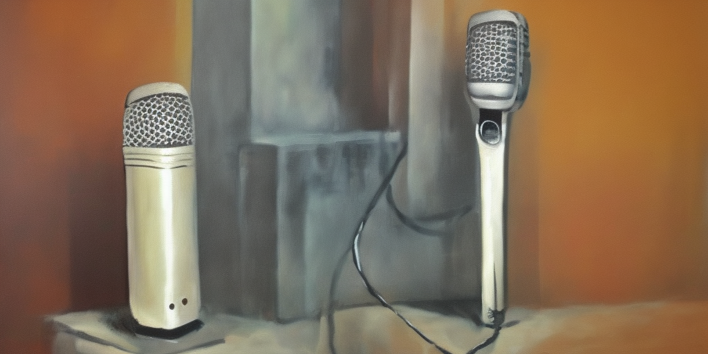 a painting of a Microphone Transformer