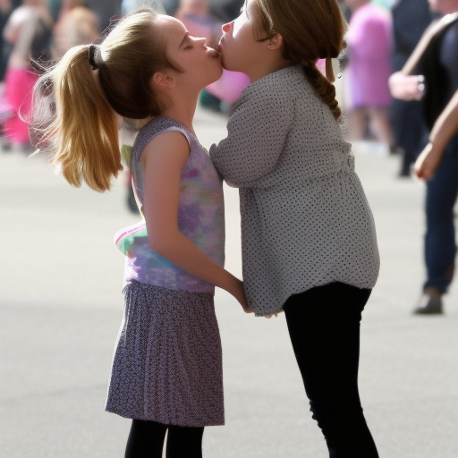 Emma Watson kissing a little girl kissing romance 