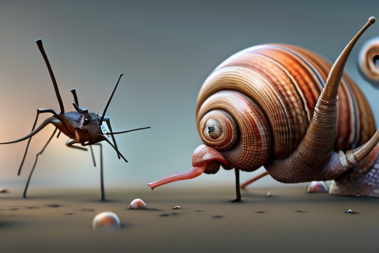 snail mosquito, sharp focus, no blur, no dof, extreme illustration, Unreal Engine 5, Photorealism, HD quality, 8k resolution, cinema 4d, 3D, beautiful, cinematic, art by artgerm and greg rutkowski