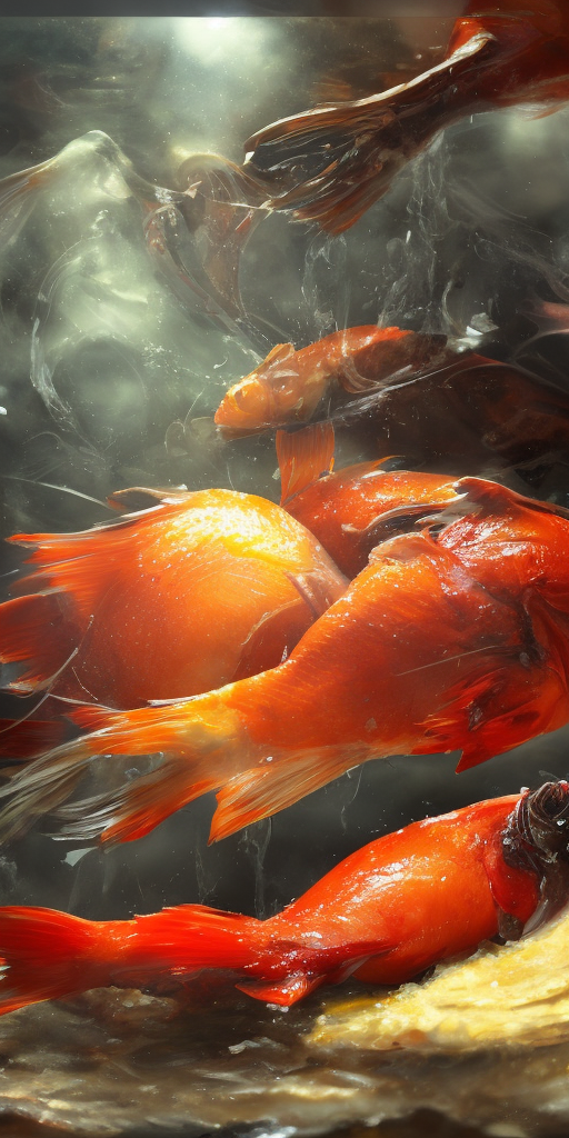 a artstation of Boiling fish