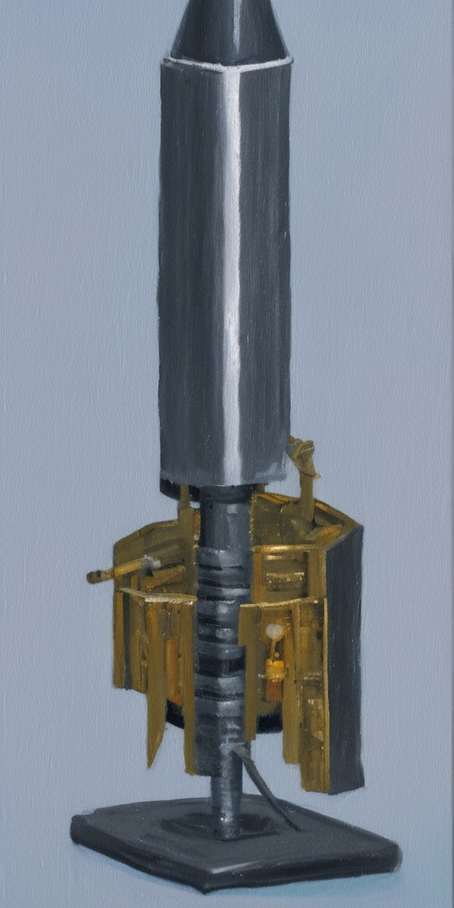 a oil painting of a Rocket Microphone Transformer