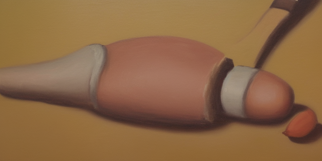 a oil painting of a phallus