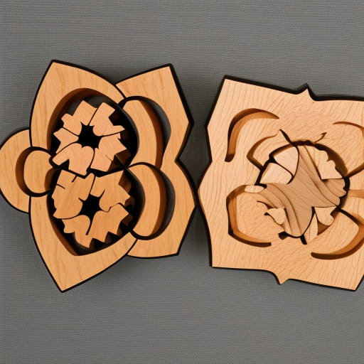 A geometrical wooden burr puzzle, product photo, Eric Fuller