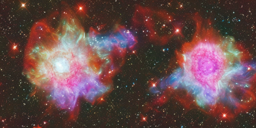 a drawing of The Gum Nebula Supernova Remnant 

