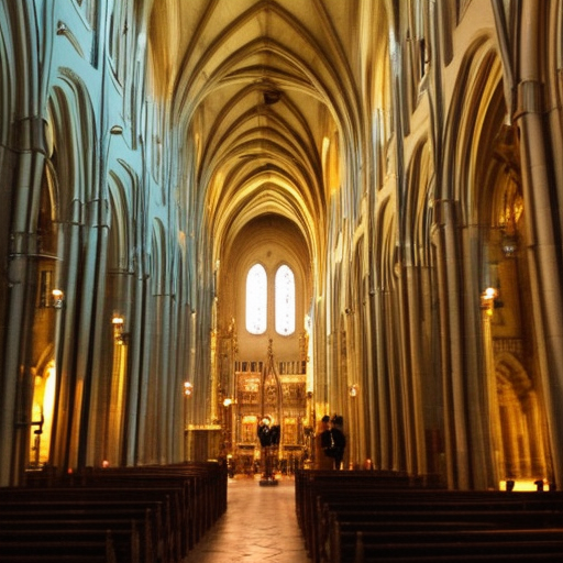 person confessiog in the catedral