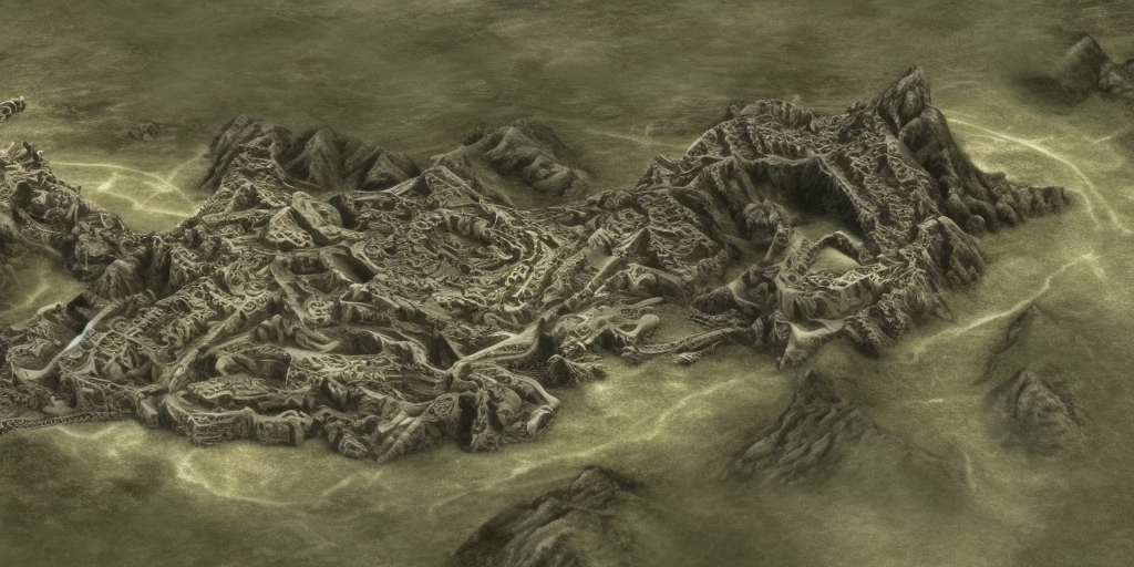 a 3d rendering of The Lord of the Rings
