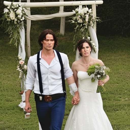 Sam Winchester and Maggie Rhee Wedding Photo