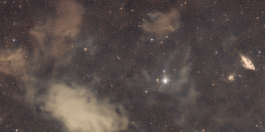 a photo of Orion in Gas, Dust, and Stars 