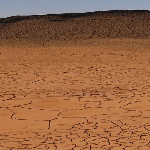 cadeia de montanhas no meio do deserto em modo desenho