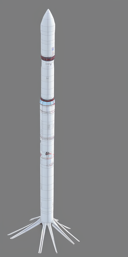 a 3d rendering of A rocket turns into a phallus