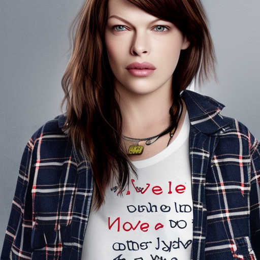 Jane Doe Shirt and Flannel Jacket Young Milla Jovovich Long hair as Max Caulfield Life Is Strange