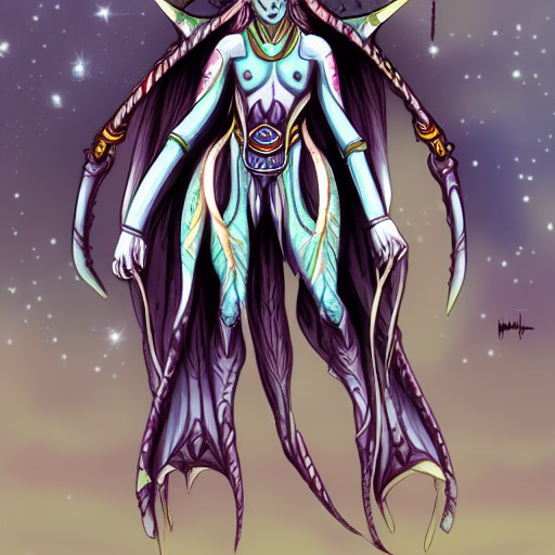 ynnari yvraine space elf goddess illustration
