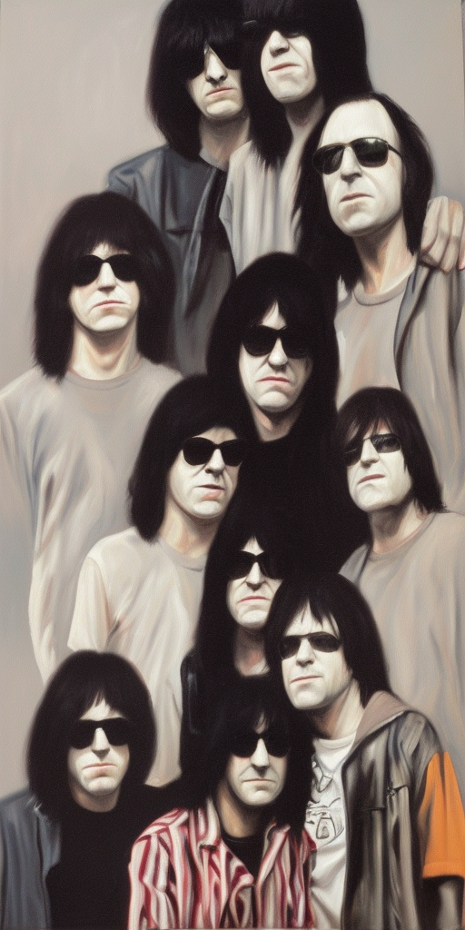 a oil painting of Not Ramones