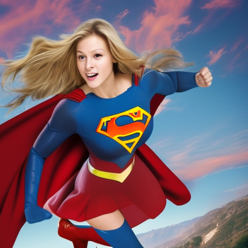 Supergirl sexy flying