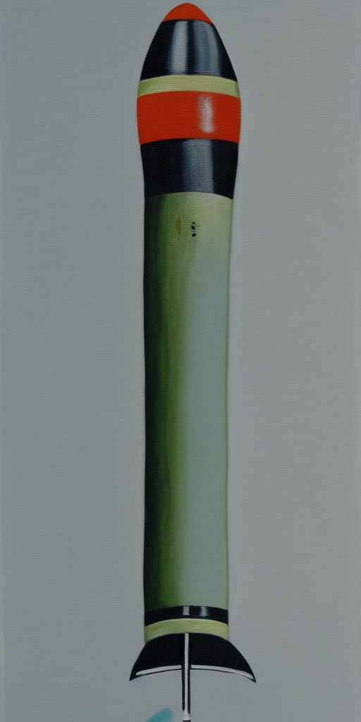 a painting of a Rocket Microphone Transformer