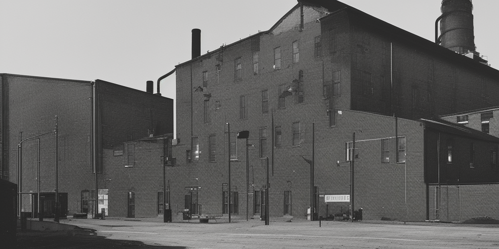 A black and white photo of a factory in Wuppertal, a very close-up shot. It's a clear and bright day. In the center of the picture, a brick chimney rises up, dominating the upper half of the image. In the background, behind the industrial building, there is a tree.
Actually, everything except for the chimney is in a deep, dark shadow. The chimney, on the other hand, as the tallest object, rises phallically and reaches out to the sunlight as if it were a tree turning towards its source of nourishment. The other tree, which is not just like a tree, but a real tree, is only a dark outline. Would it be a bit too overblown if I were to say: Here, the human work of capitalism rises above natural creativity, showing its strength and pride, without realizing that its downfall is already embedded in this outstanding pride? Or is a chimney sometimes just a chimney?