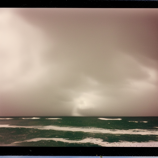 a perfect storm, taken on a polaroid camera