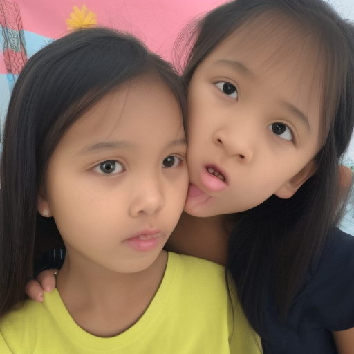 two sisters malaysia girl kissing 