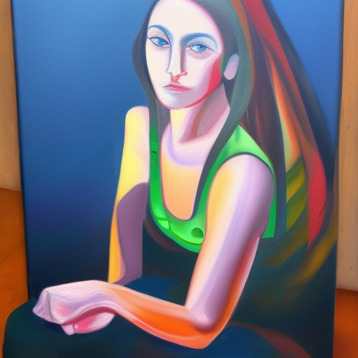 woman oil painting on canvas
