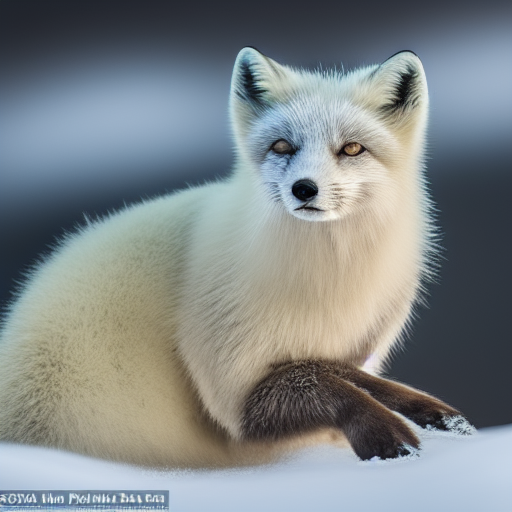 A professionally photographed portrait of an Arctic Fox, green fur, national geographic
%>